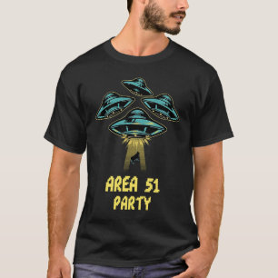 Camiseta Área 51 OVNI Frio Unisex Engraçado e Juventude T