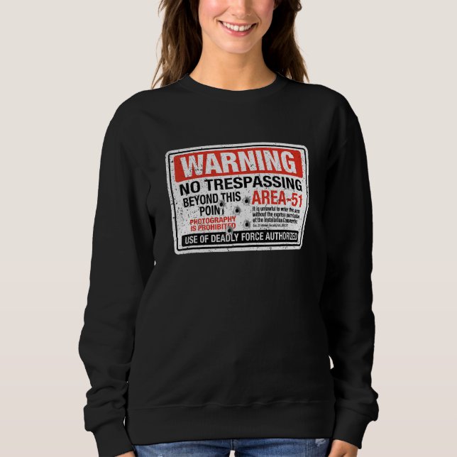 Camiseta Area 51 Warning Sign Extraterrestrial Highway Neva (Frente)