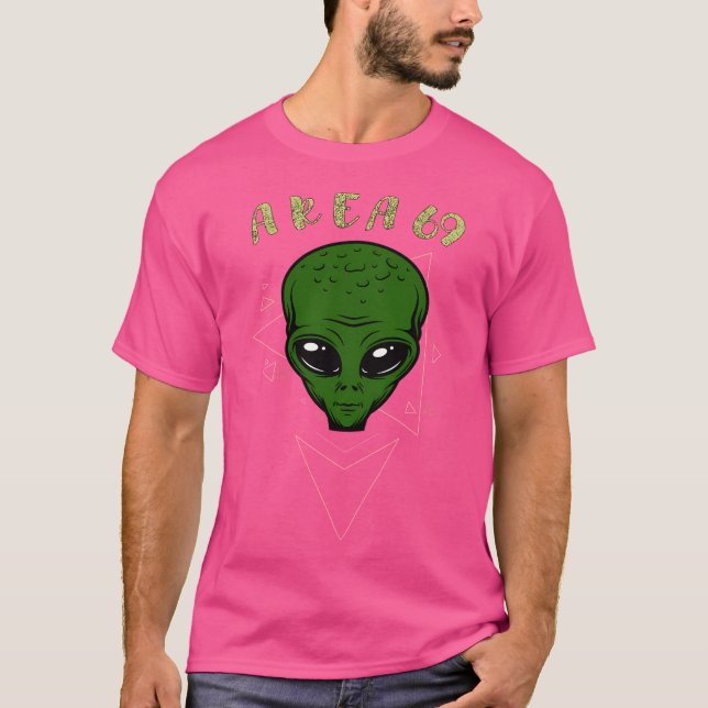 Camiseta Área 69 Memória De Alienígena Engraçada Com Triâng (Frente)