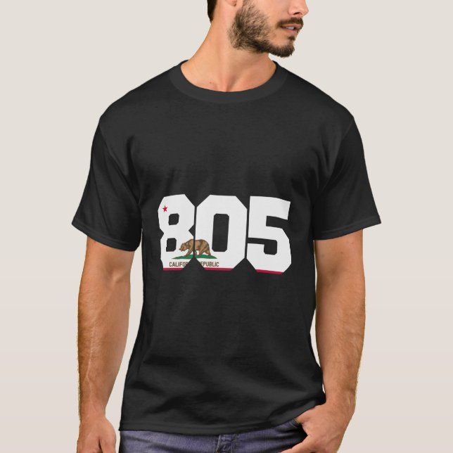 Camiseta Area Code 805 Papais noeis Barbara California (Frente)