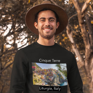 Camiseta Área Costeira das Cinque Terre da Ligúria Itália