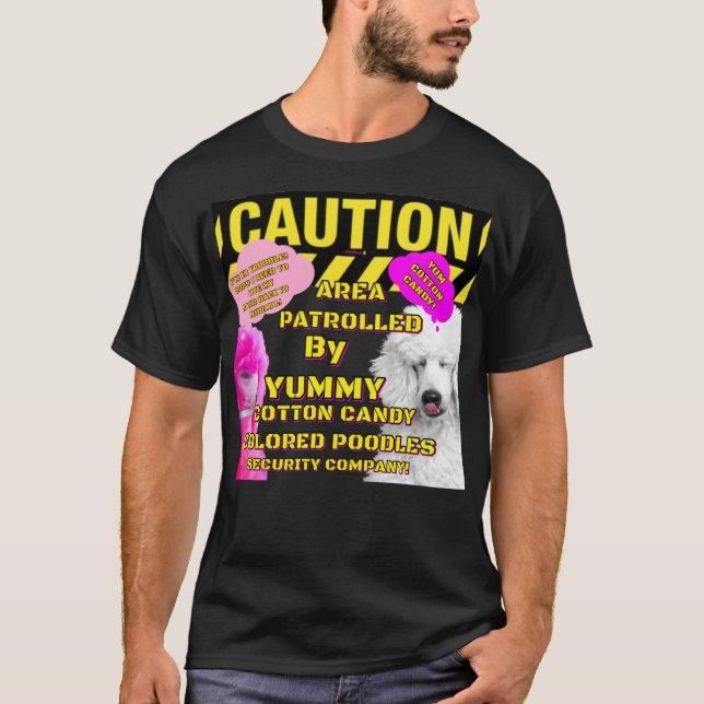 Camiseta Área de Cautela Patrolada POR POODLES de Algodão D (Frente)