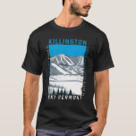 Camiseta Área de esqui de Killington, Winter Vermont Vintag<br><div class="desc">A design de arte de Killington Winter mostrando a paisagem de inverno.</div>