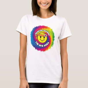 Camiseta Área de lenço para cabeça tie dye com rosto sorrid