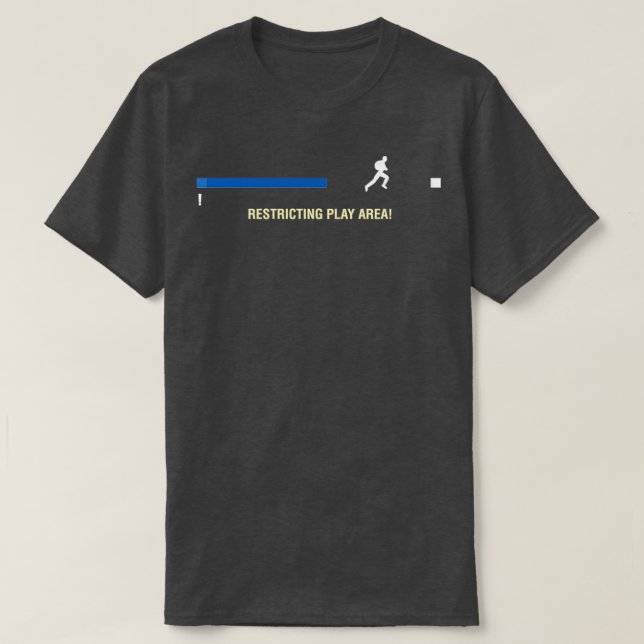 Camiseta Área de Reprodução de Restrição de PUBG (Frente do Design)