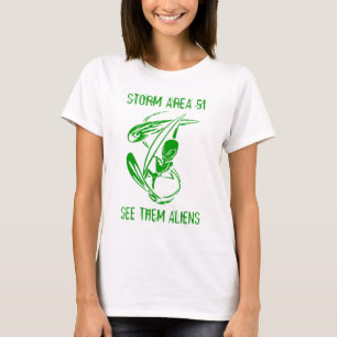Camiseta Área de tempestade 51 Alienígena verde