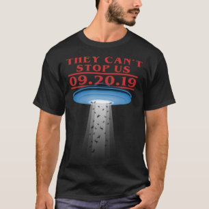 Camiseta Área de tempestade 51 OVNI Alienígena Eles não pod