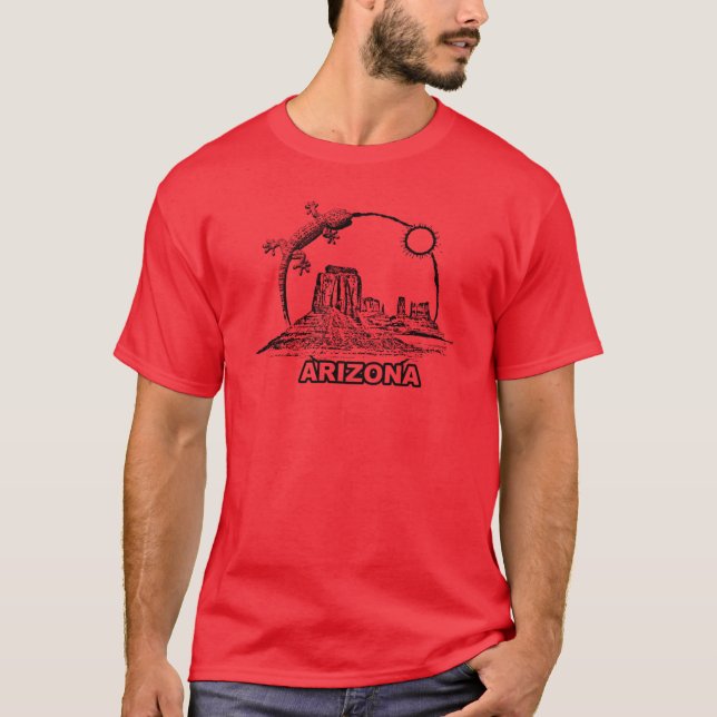 Camiseta Área do Deserto da arizona Superdimensionada (Frente)