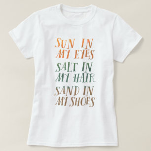 Camiseta Areia com sal de sol bonito