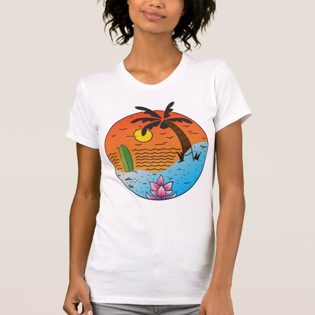 Camiseta Areia E Oceano (Frente)