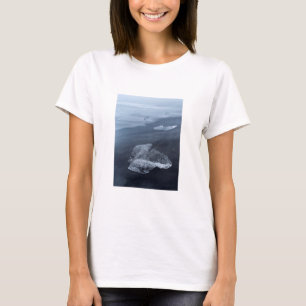 Camiseta Areia preta praia e gelo, Islândia