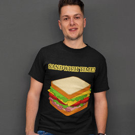 Camiseta Areia qual Comida de Horário Favorita a Gráfico de