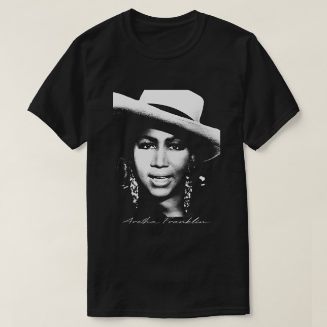 Camiseta Aretha Franklin Portrait (Frente do Design)