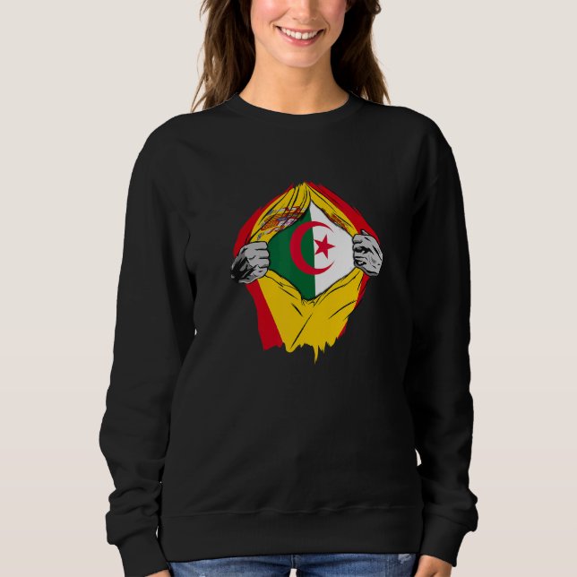 Camiseta Argélia E Descendentes De Espanha De Algeri (Frente)