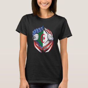 Camiseta Argélia Flag American Orud My Algerian Heritag