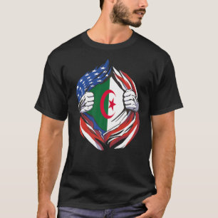 Camiseta Argélia Flag American Orud My Algerian Heritag