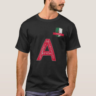 Camiseta Argélia Grupo de Sinalizador Humano - Letra A Argé