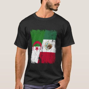 Camiseta Argélia México Meia Bandeira Patrimônio Argelino M