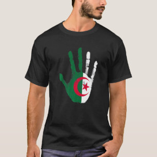 Camiseta Argélia, Sinalizador Argel, Mão Vintage