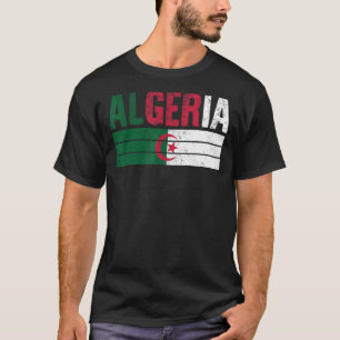 Camiseta Argélia Sinalizador argelino Mulheres Mulheres Cri
