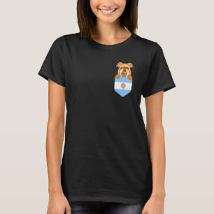 Camiseta Argentina Bandeira Bruxelas Griffon Cão No Bolso