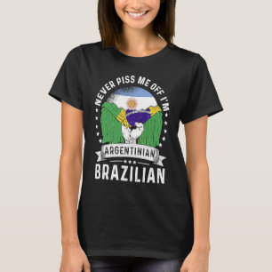 Camiseta Argentina: Bandeira do Brasil Cresce Orgulho Humor