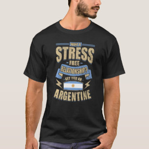 Camiseta Argentina Bandeira Orgulhosa Argentinos Homens e M