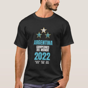 Camiseta Argentina Campeones Del Mundo 2022