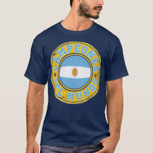 Camiseta Argentina Campeones Del Mundo 2022 Vintage Look