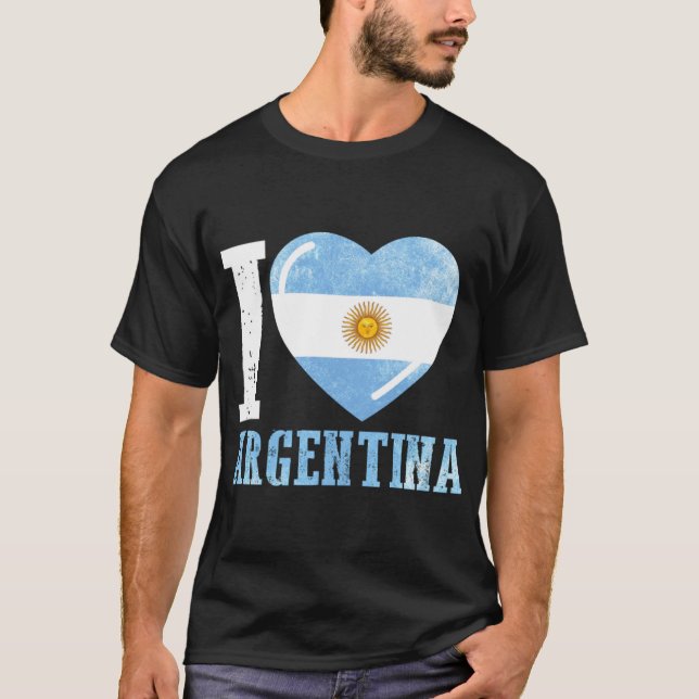 Camiseta Argentina Eu amo Argentina (Frente)