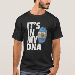 Camiseta Argentina Flag está no meu DNA Natal Gift Count