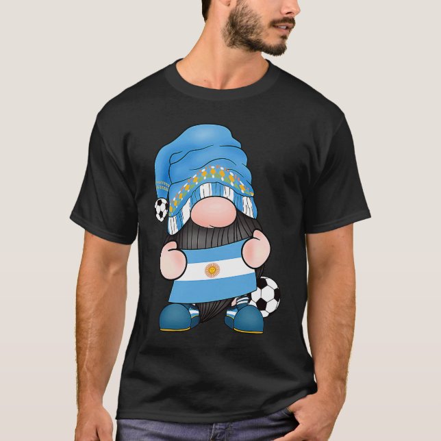 Camiseta Argentina: Futebol Gnome Raízes argentinas (Frente)