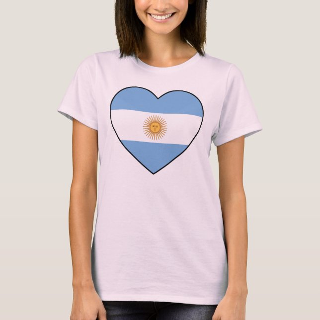 Camiseta Argentina Heart Flag Soccer (Frente)