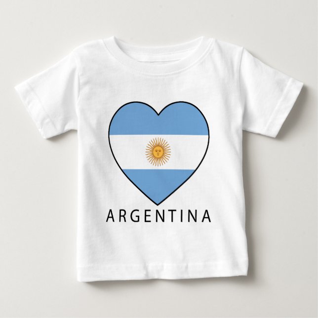 Camiseta Argentina Heart Flag Soccer (Frente)