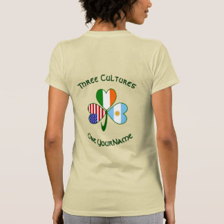 Camiseta Argentina Irlanda EUA Trevo Personalizar Feminino
