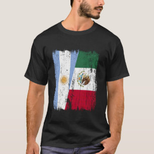 Camiseta Argentina México Meia Bandeira Argentino Patrimôni