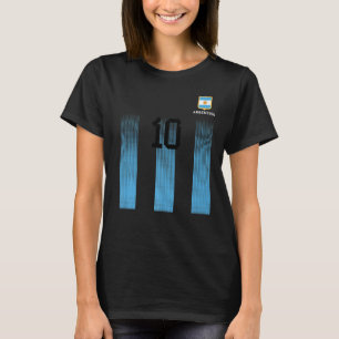 Camiseta Argentina Número 10 Homens da Bandeira Argentina M