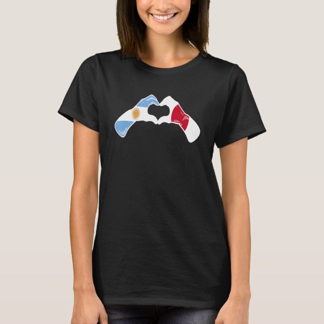 Camiseta Argentine Japan Flag - Argentinian Japanese Heart_ (Frente)