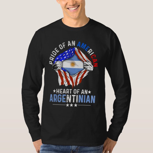 Camiseta Argentinian American America Pride Foreign Argenti (Frente)