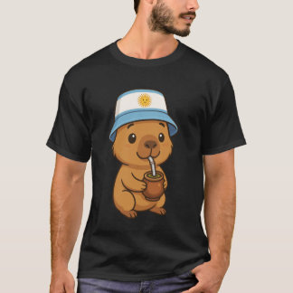 Camiseta Argentinian Capybara Yerba Mate Kawaii Argentina C