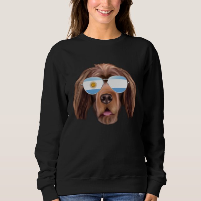 Camiseta Argentinian Flag Sussex Spaniel Dog Argentina Pock (Frente)