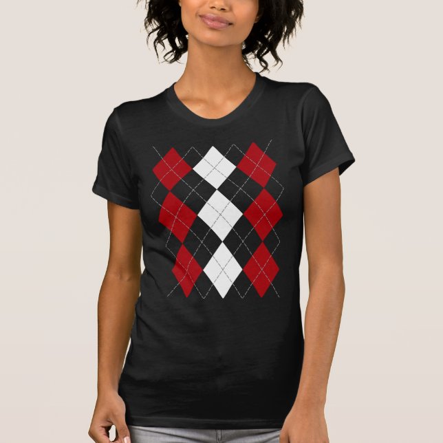 Camiseta Argyle: "Camisa da inocência do vermelho carmesim" (Frente)