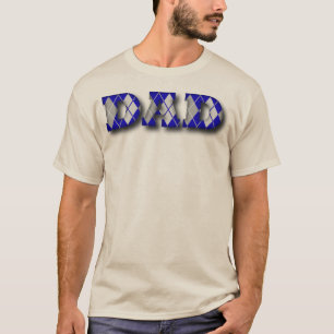 Camiseta Argyle Pai Azul e Cinza