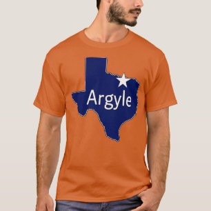 Camiseta Argyle Texas Lone State Map TX City Marinho Azul