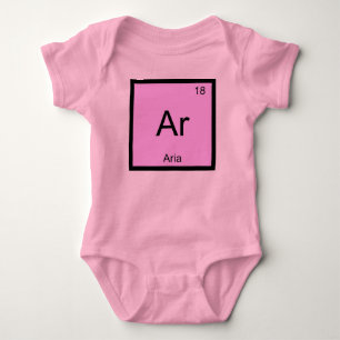 Camiseta Aria Name Chemistry Elemento de Química Mesa Peri
