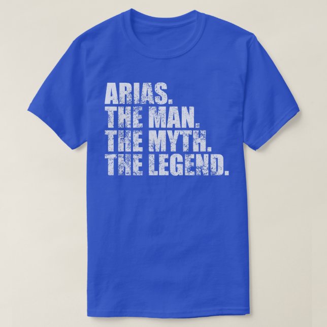 Camiseta AriasArias Nome da família Arias sobrenome Arias S (Frente do Design)