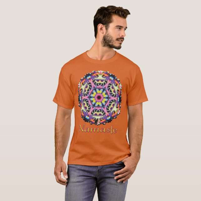 Camiseta Ariel Namaste Kaleidoscópio (Frente Completa)