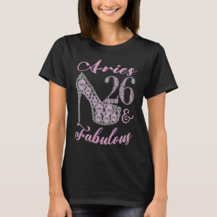 Camiseta Aries 26 e fabulosamente saltos altos e cintilante