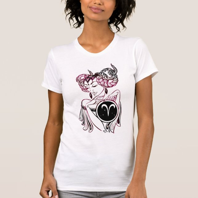 Camiseta Aries Art Deco Lady (Frente)
