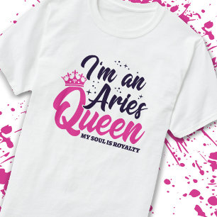Camiseta Aries Astrology, Rainha Astrologia, Símbolo Zodiac